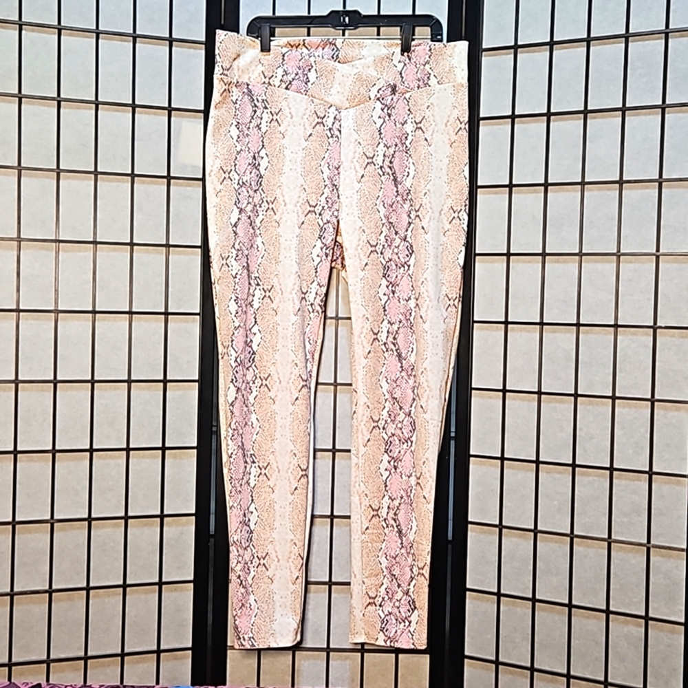 Snakeskin Print Leggings
